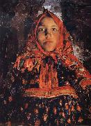 Filip Andreevich Malyavin The village girl oil on canvas